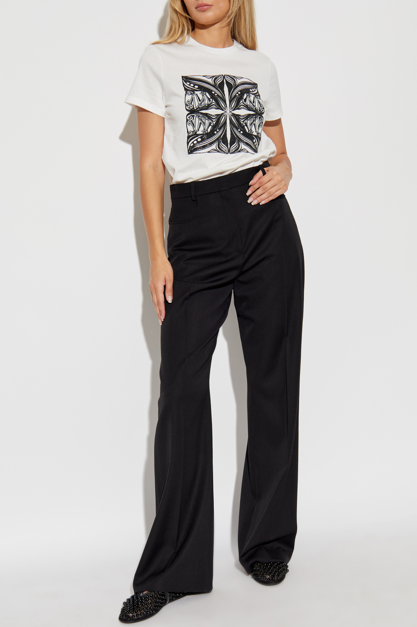 White Printed T-shirt Max Mara - Vitkac Canada
